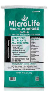 MicroLife 6-2-4 All Organic Biological Fertilizer. Use on Turfgrasses, Ornamentals, Perennials, Flowers and Vegetables.